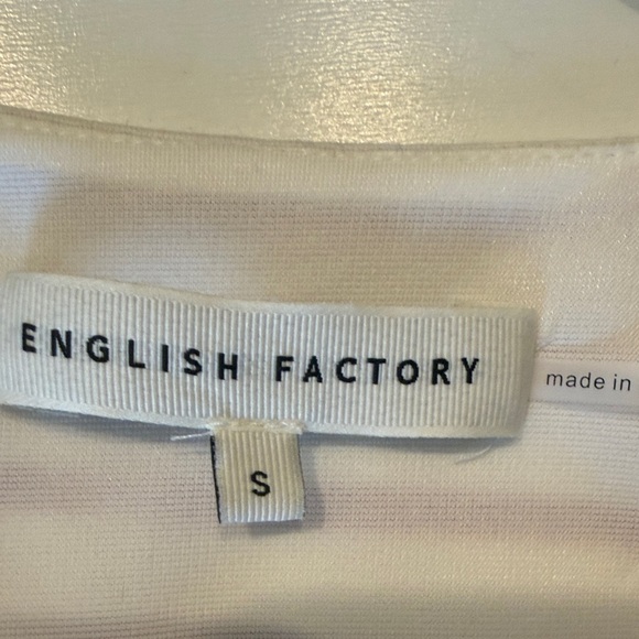 English Factory Red and White Striped Sleeveless Jacket with Gold Buttons - Picture 4 of 8